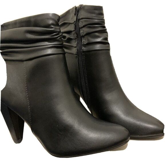Delicious Women's Black Dressup-S Heeled Ankle Boots Size 7 - Picture 1 of 7